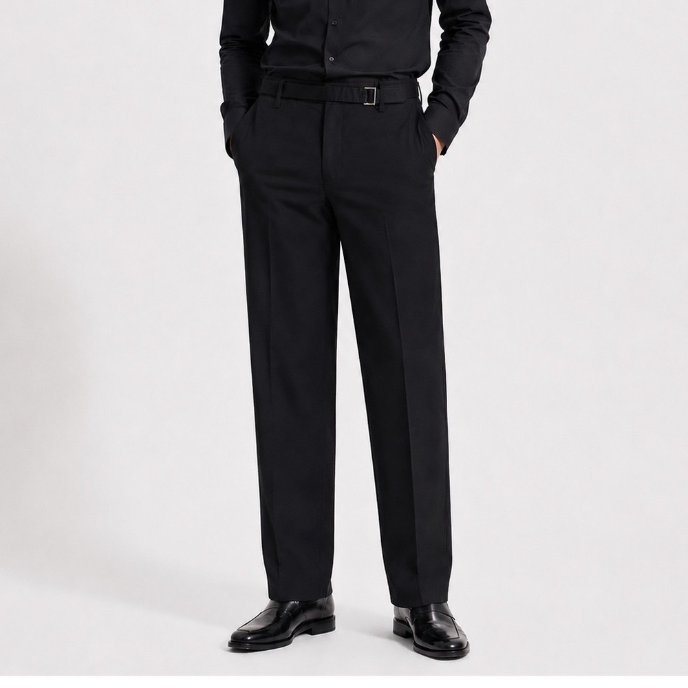 Emporio Armani Dress Pants Men's XL Black Tailored Office Straight Designer
